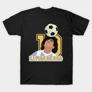 El Pibe de Oro - Diego Maradona Head Juggle Portrait for True Football Aficionados T-Shirt